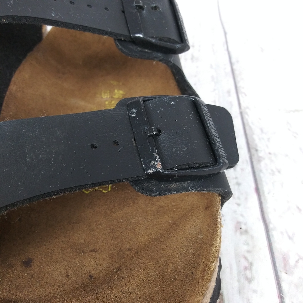 Birkenstock Milano Sandals Shoes Mens 44 Size 11 Brown Leather Slingback 3 Strap - Picture 13 of 13